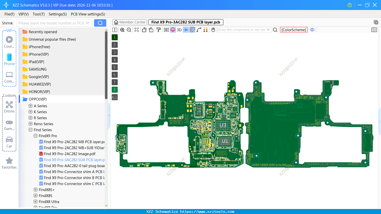 Find X9 Pro-3AC282 SUB PCB Layer